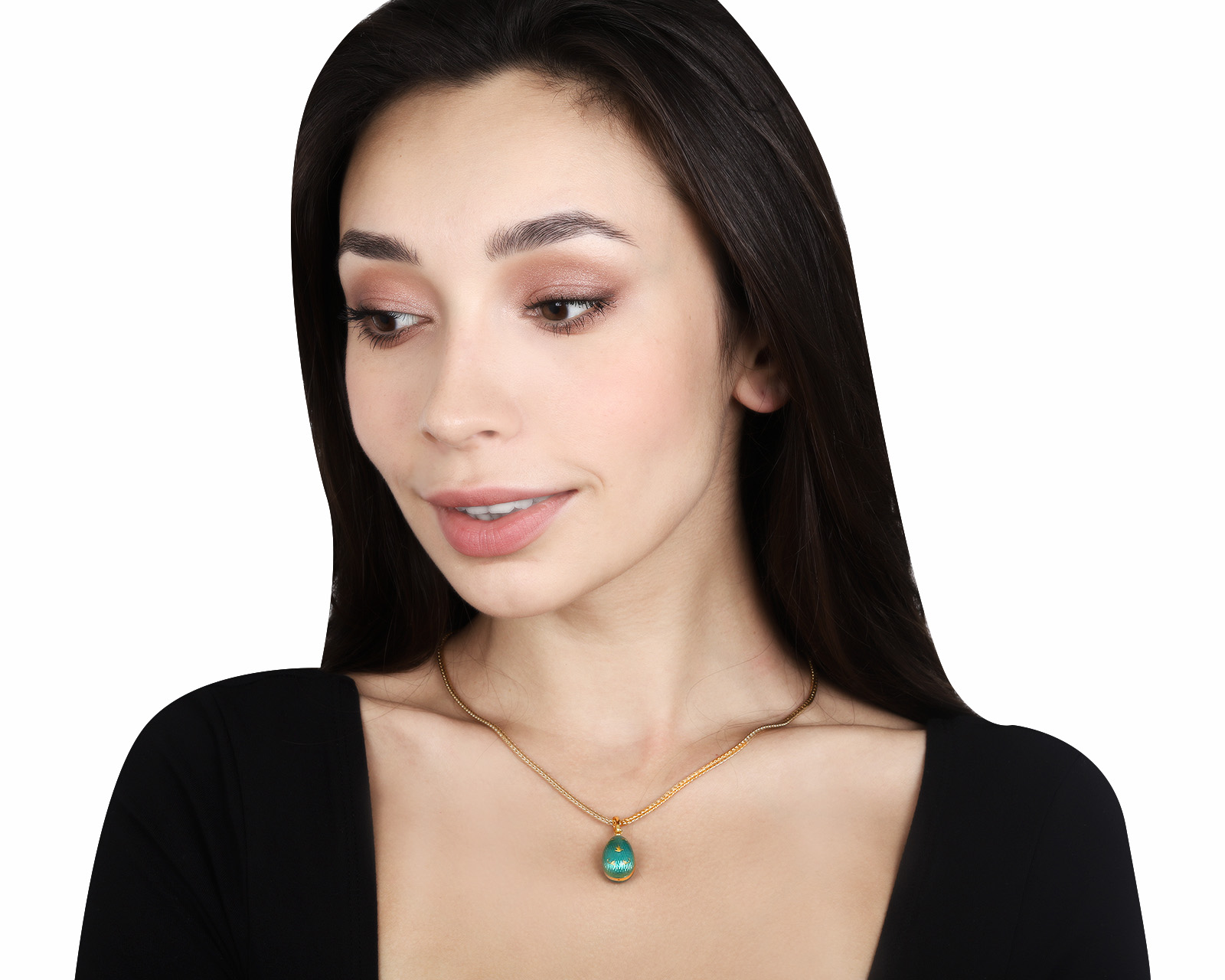 Оригинальный золотой кулон с эмалями Faberge