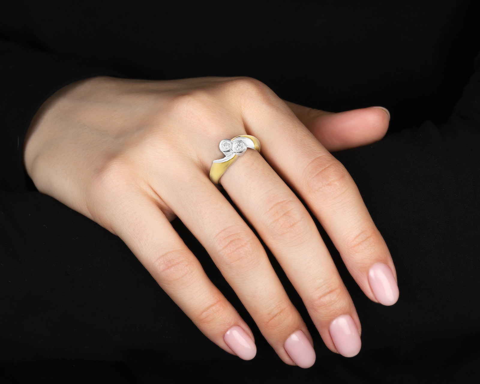Золотое кольцо с бриллиантами 0.20ct