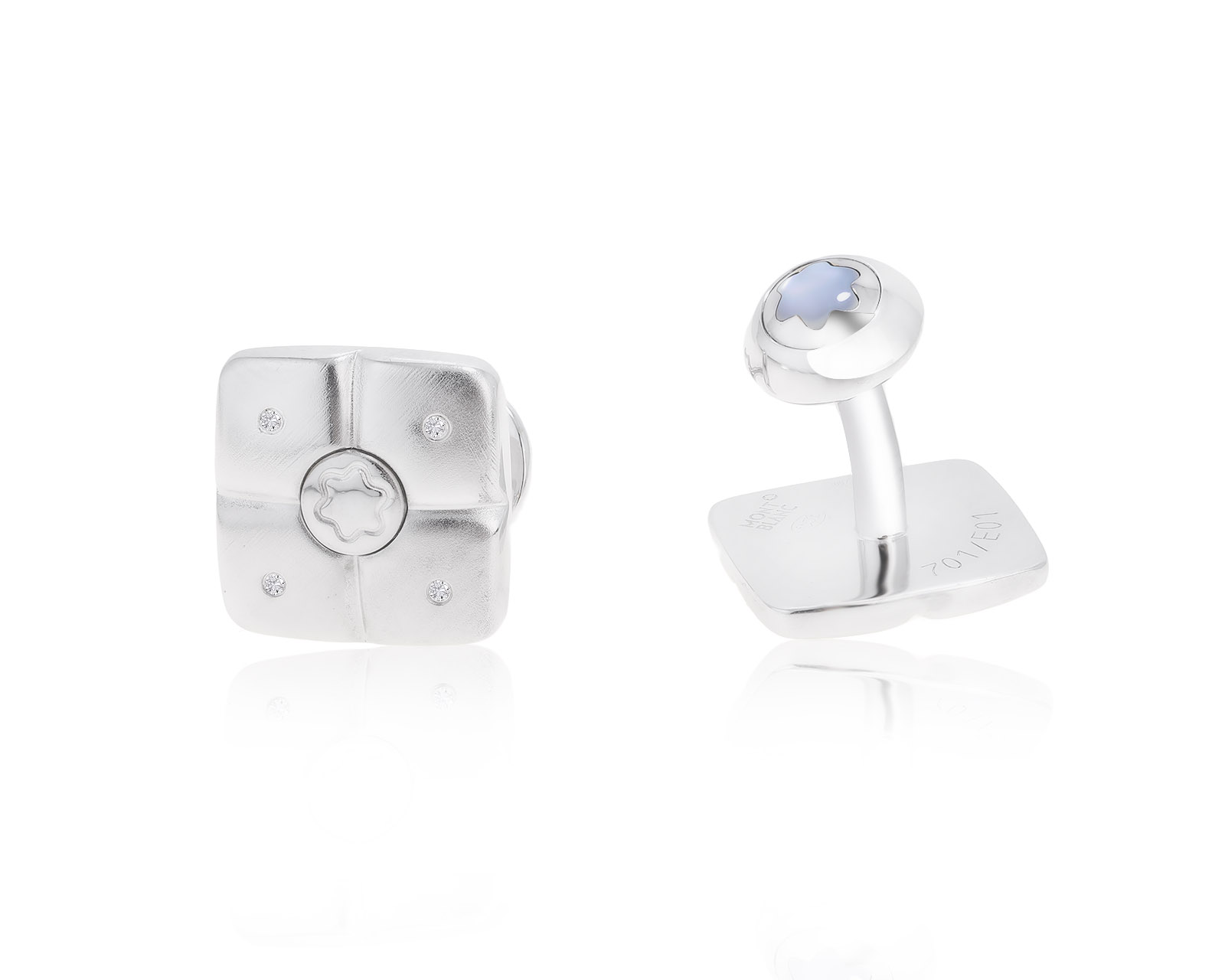 Оригинальные золотые запонки с бриллиантами 0.04ct Montblanc 080222/4 Оригинальные золотые запонки с бриллиантами 0.04ct Montblanc 080222/4