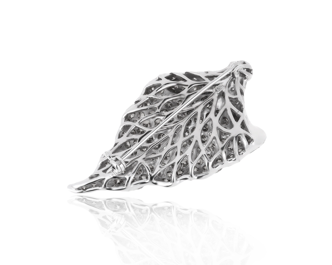 Эксклюзивная золотая брошь с бриллиантами 6.17ct