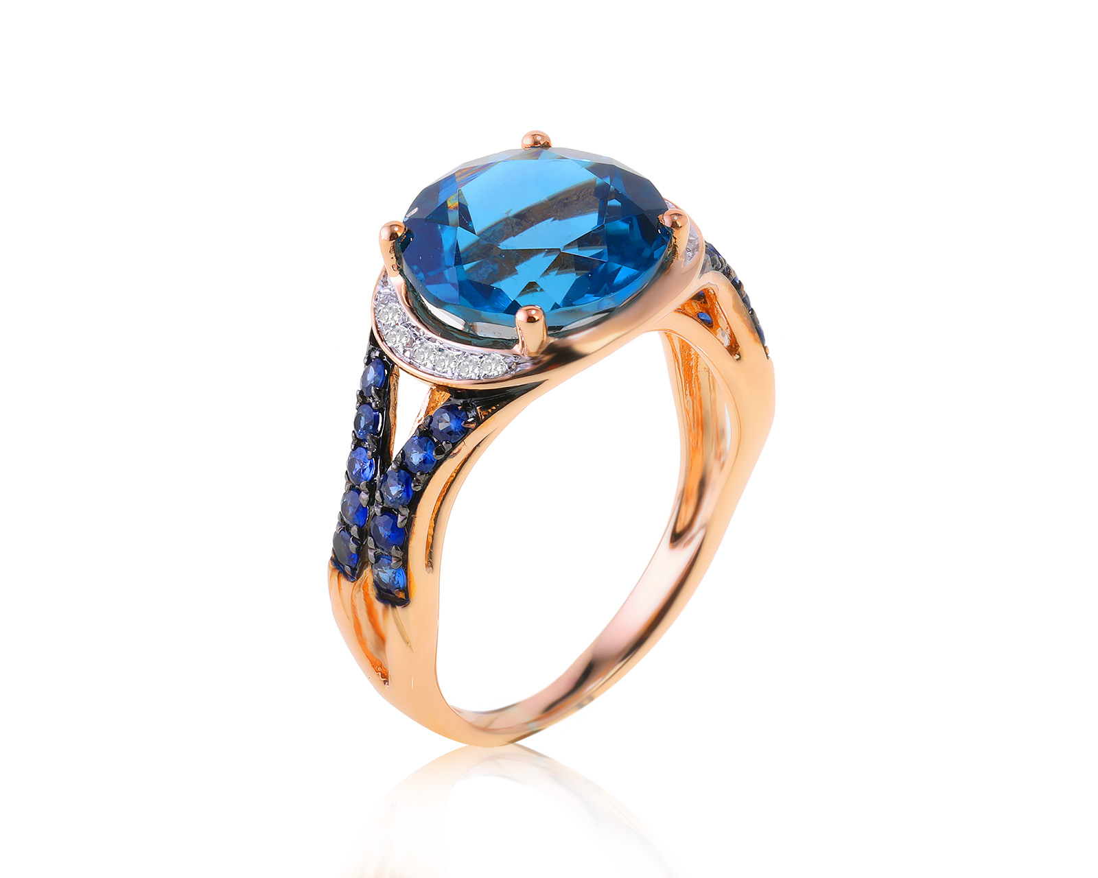 Золотое кольцо с топазом 4.30ct 270623/5