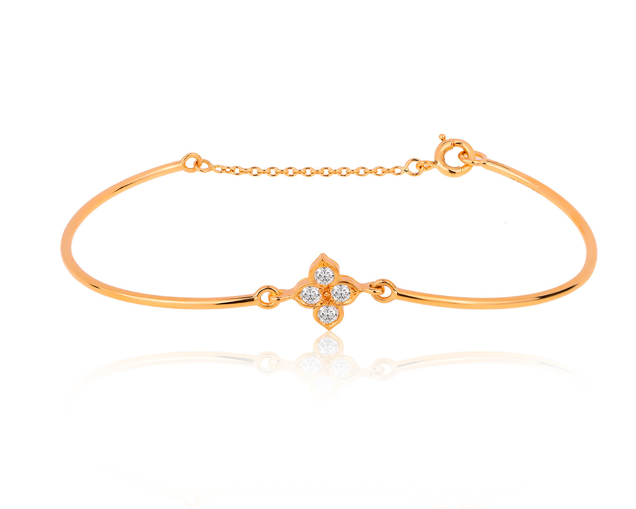 Оригинальный золотой браслет с бриллиантами 0.24ct Cartier Hindu Floral 310820/2