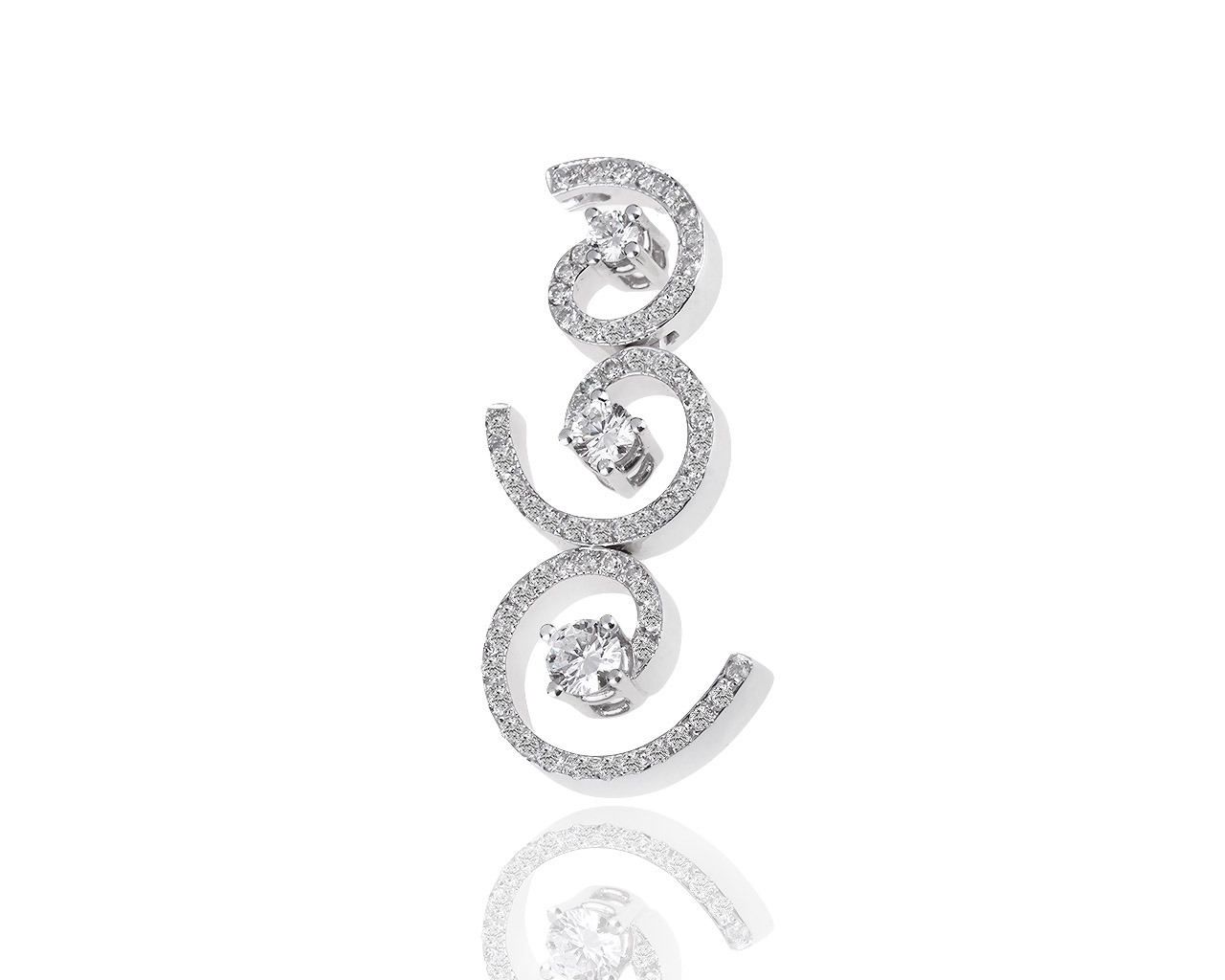 Прелестная золотая подвеска с бриллиантами 0.76ct