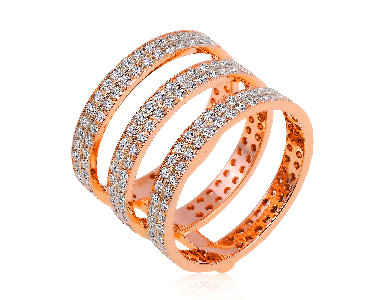 Оригинальное золотое кольцо с бриллиантами 1.68ct Repossi
