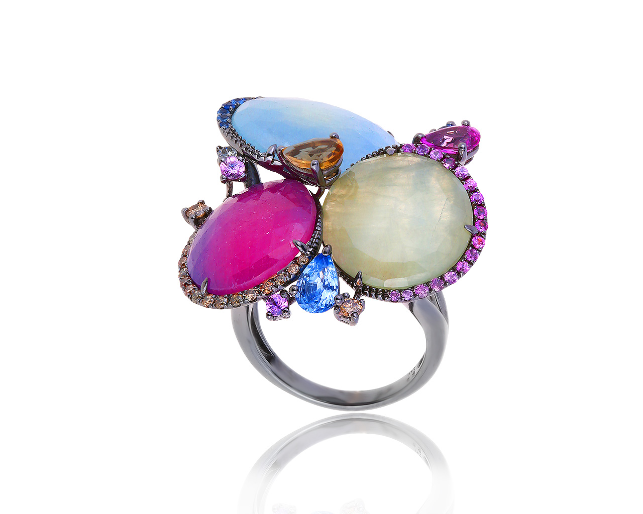 Волшебное золотое кольцо с бриллиантами 0.31ct 070819/25