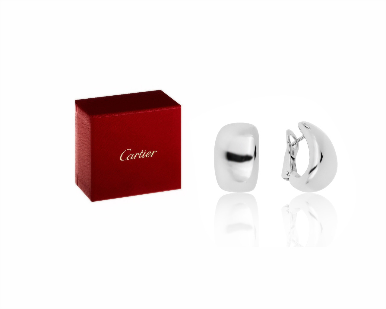 Оригинальные золотые серьги Cartier