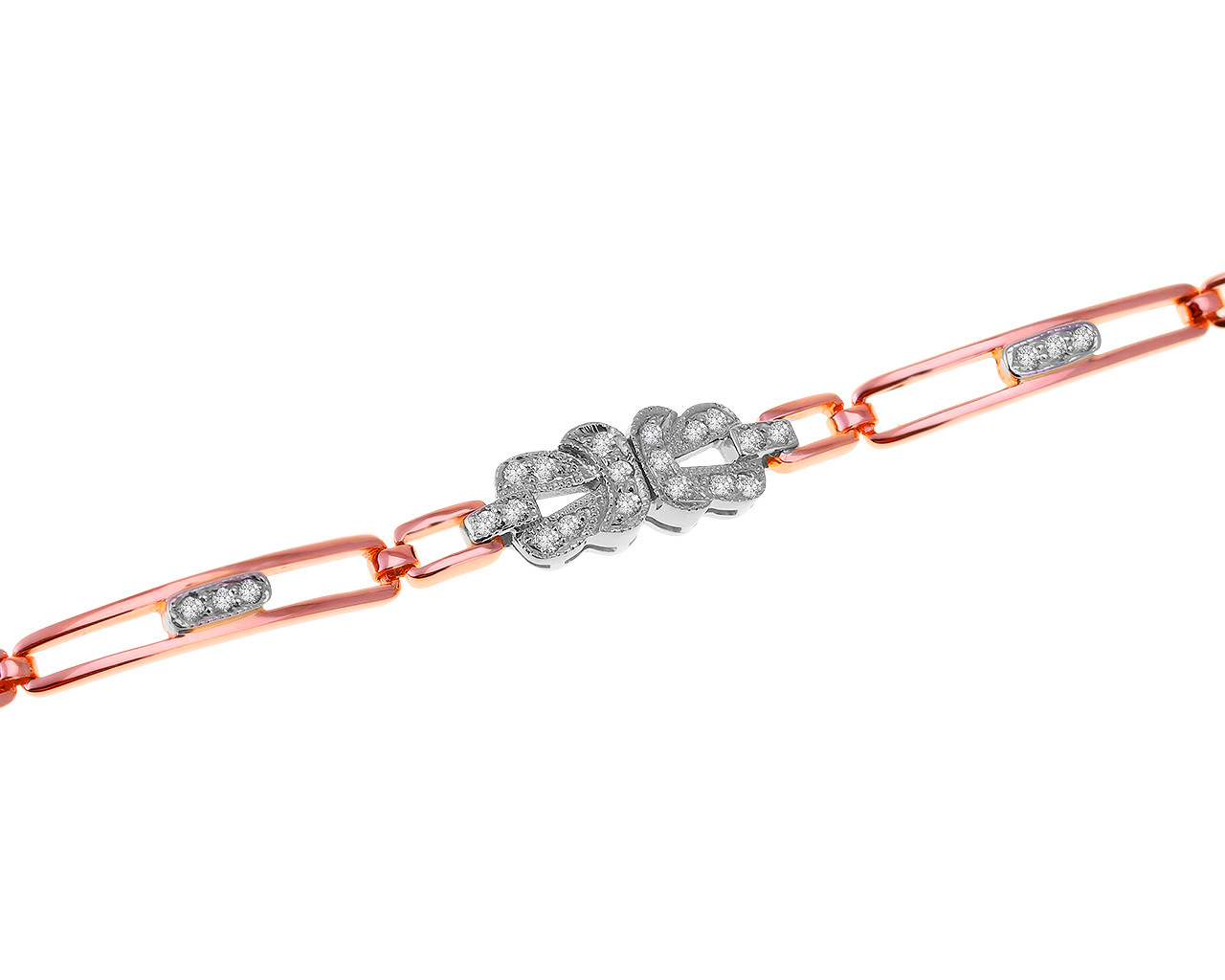 Безупречный золотой браслет с бриллиантами 0.40ct