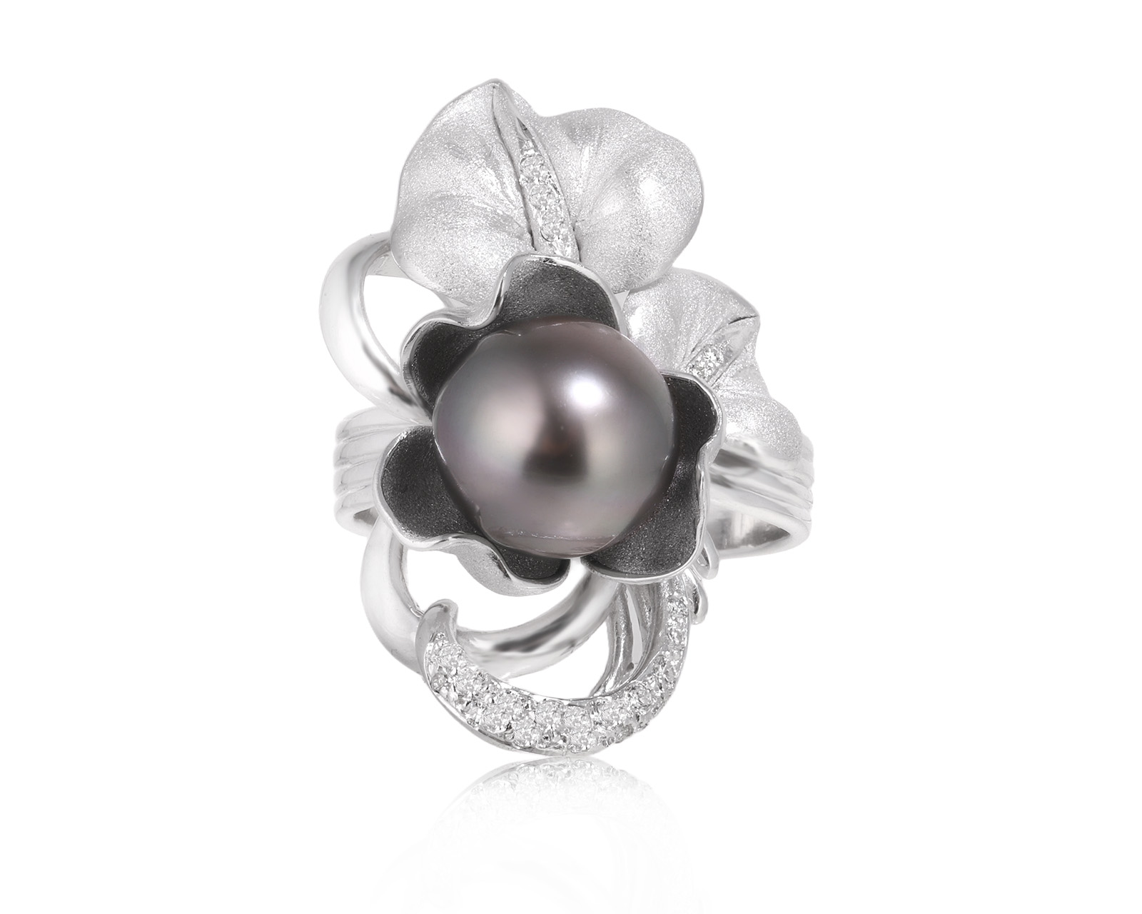 Оригинальное золотое кольцо с жемчугом 10.00 мм Annamaria Cammilli