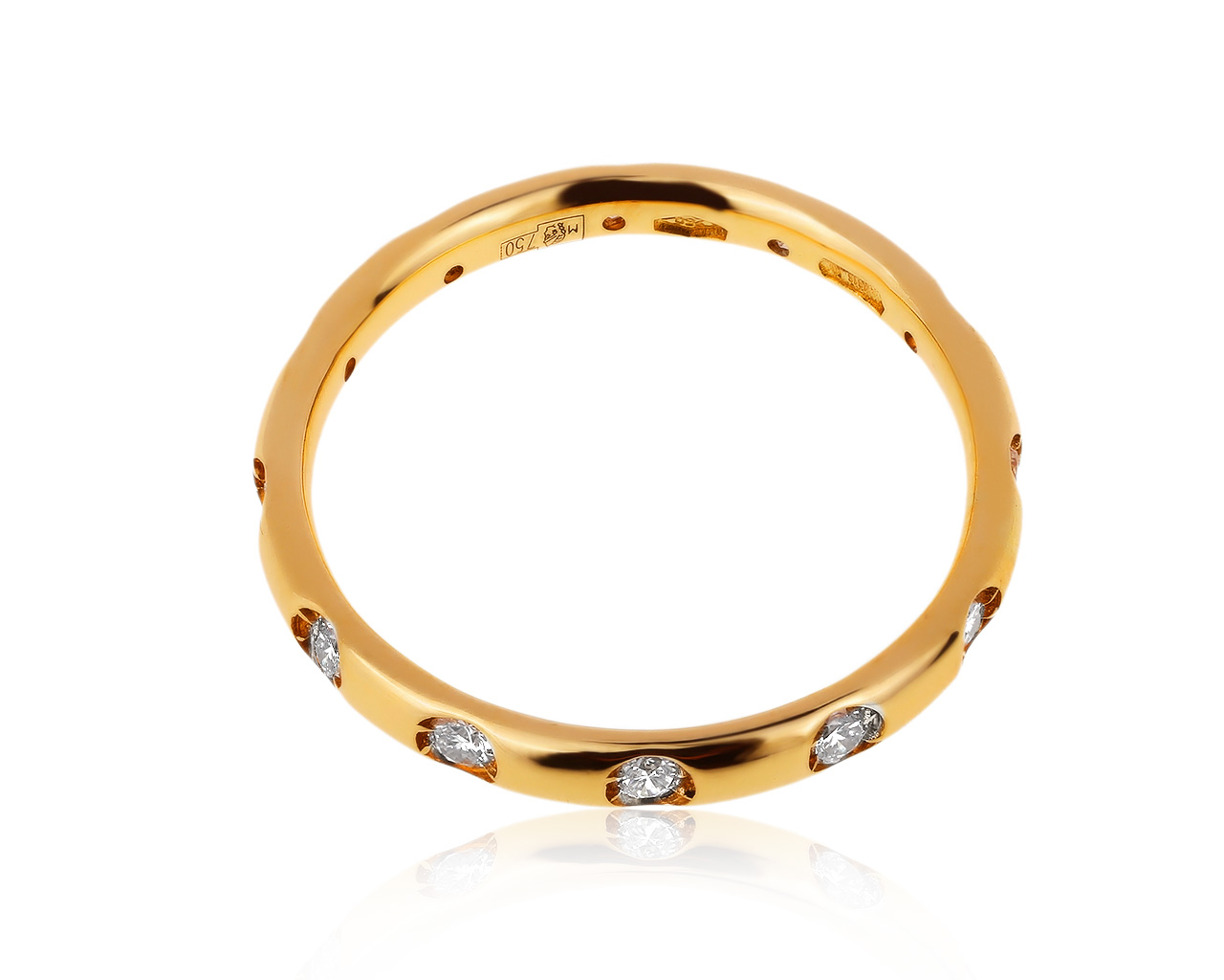 Оригинальное золотое кольцо с бриллиантами 0.28ct Pomellato