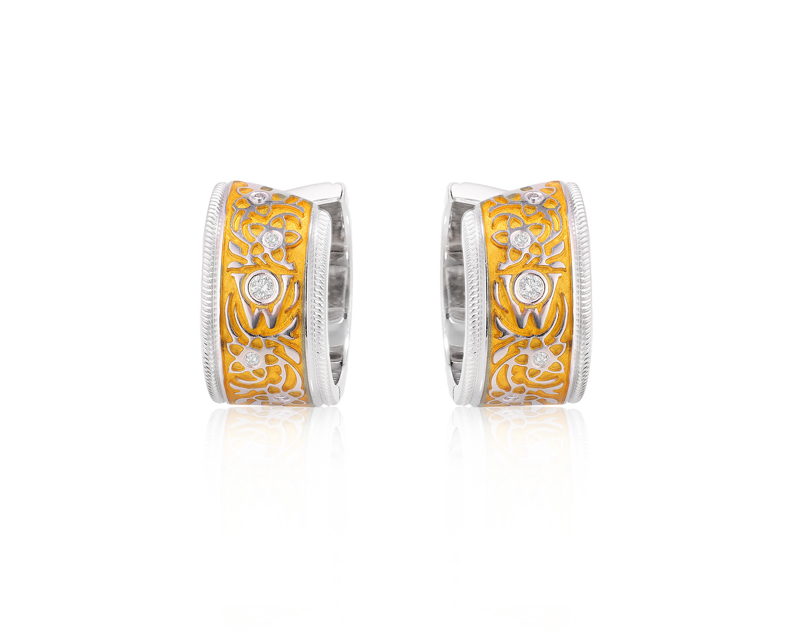 Оригинальные золотые серьги с бриллиантами 0.18ct Wellendorf Blueberry 271025/10