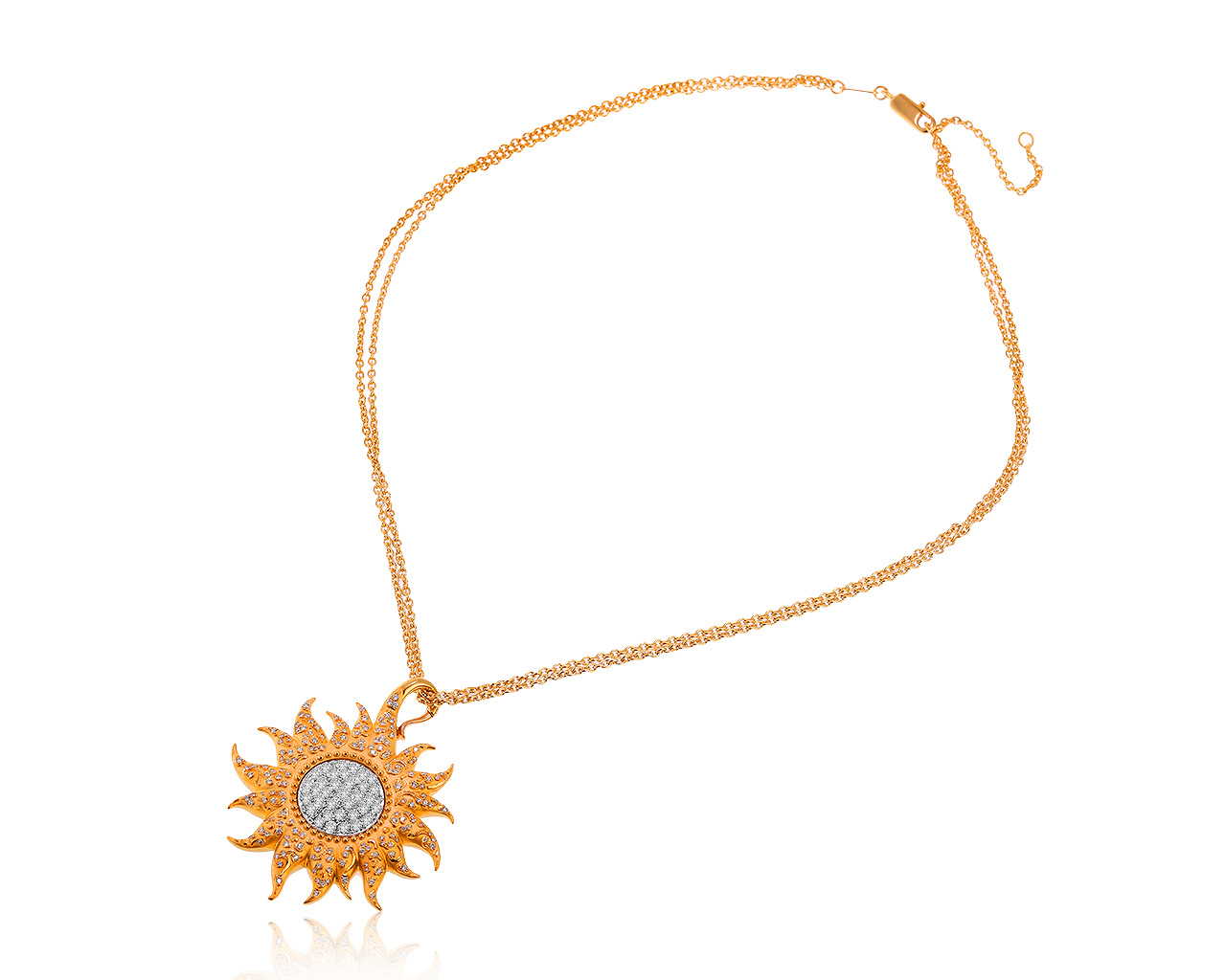 Оригинальный золотой кулон с бриллиантами 2.20ct Carrera y Carrera Sol Y Sombra