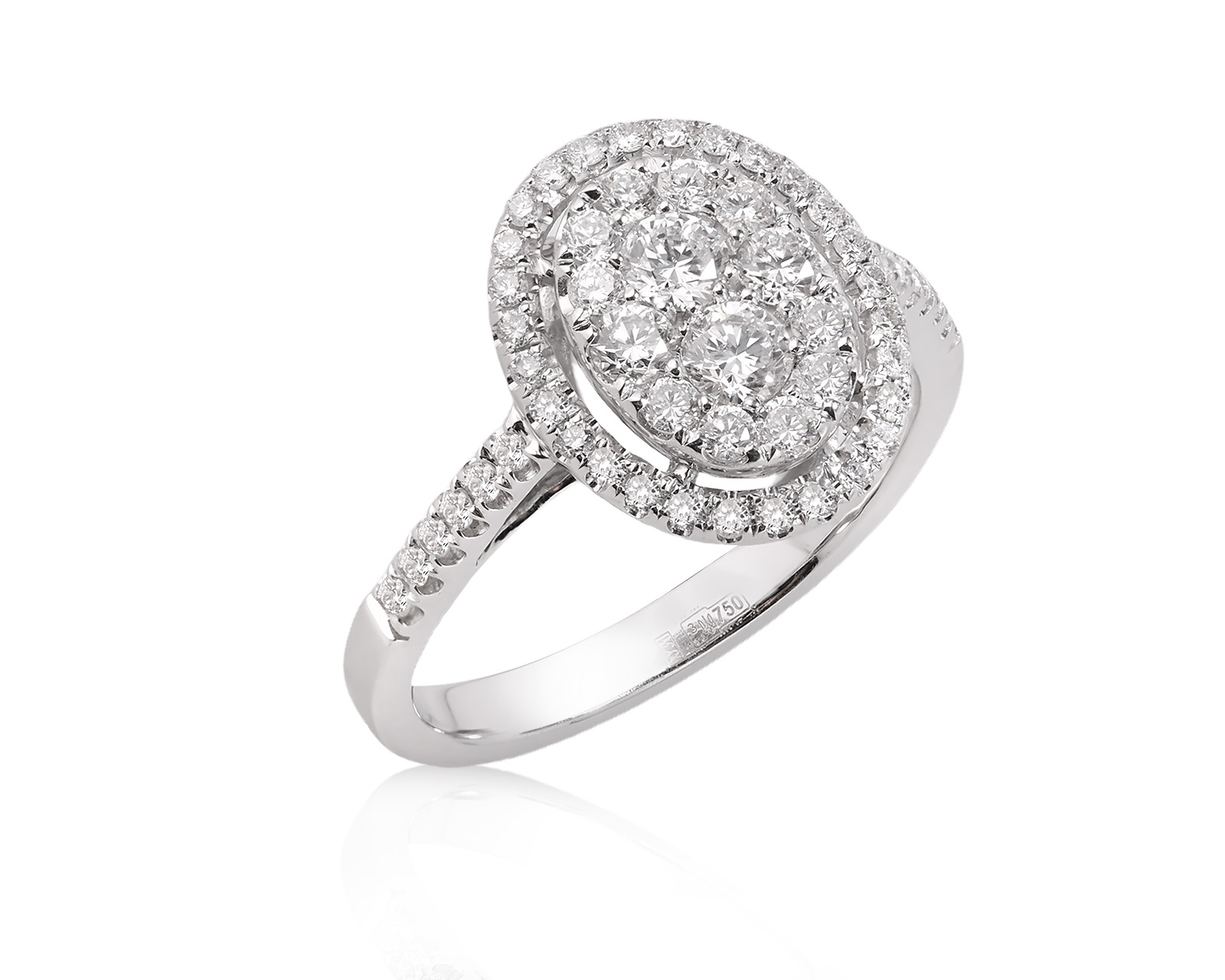 Золотое кольцо с бриллиантами 0.68ct