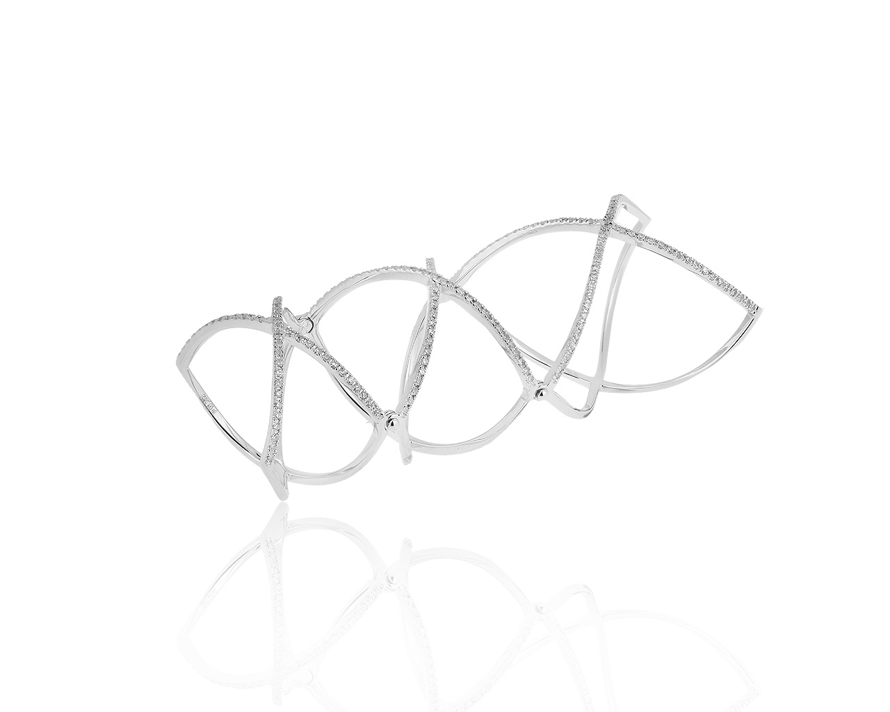 Элегантное золотое кольцо с бриллиантами 0.55ct 021119/1