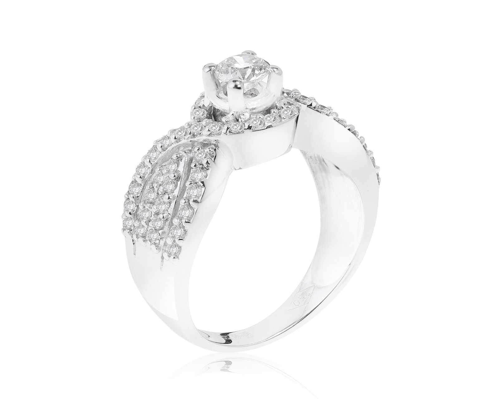 Удивительное золотое кольцо с бриллиантами 1.01ct 271221/12