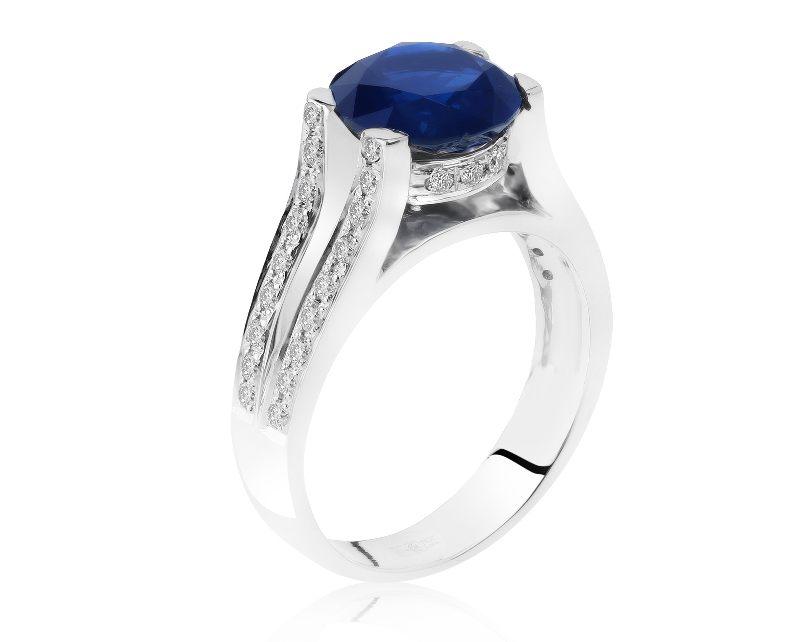 Завораживающее золотое кольцо с сапфиром 3.95ct 050419/010