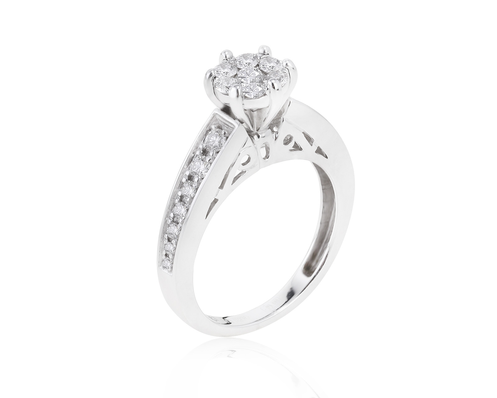 Оригинальное золотое кольцо с бриллиантами 0.64ct МЮЗ 181221/4