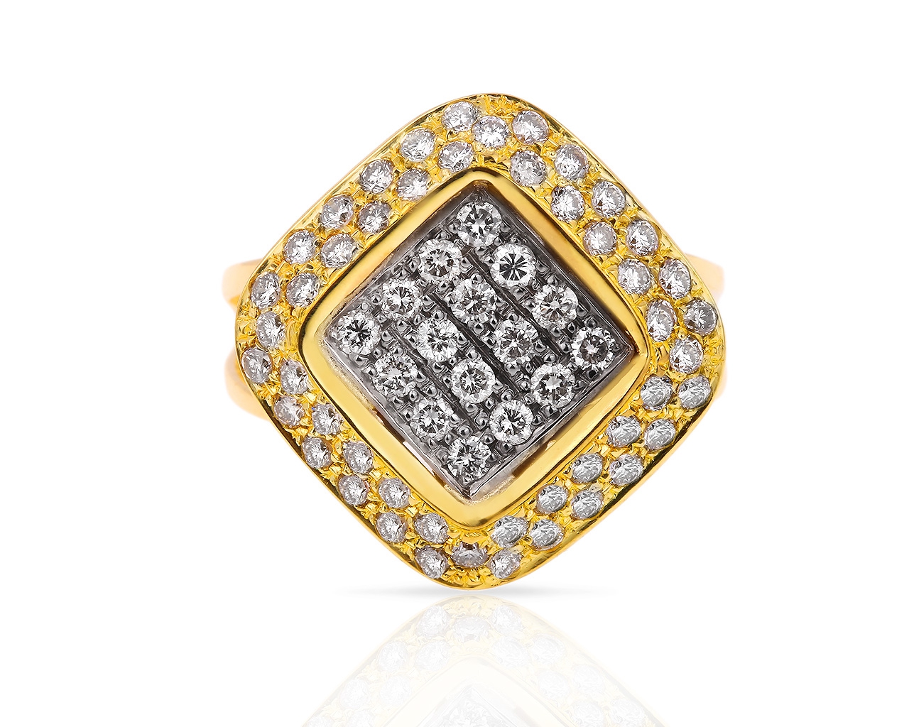 Красивое золотое кольцо с бриллиантами 0.90ct 100418/37