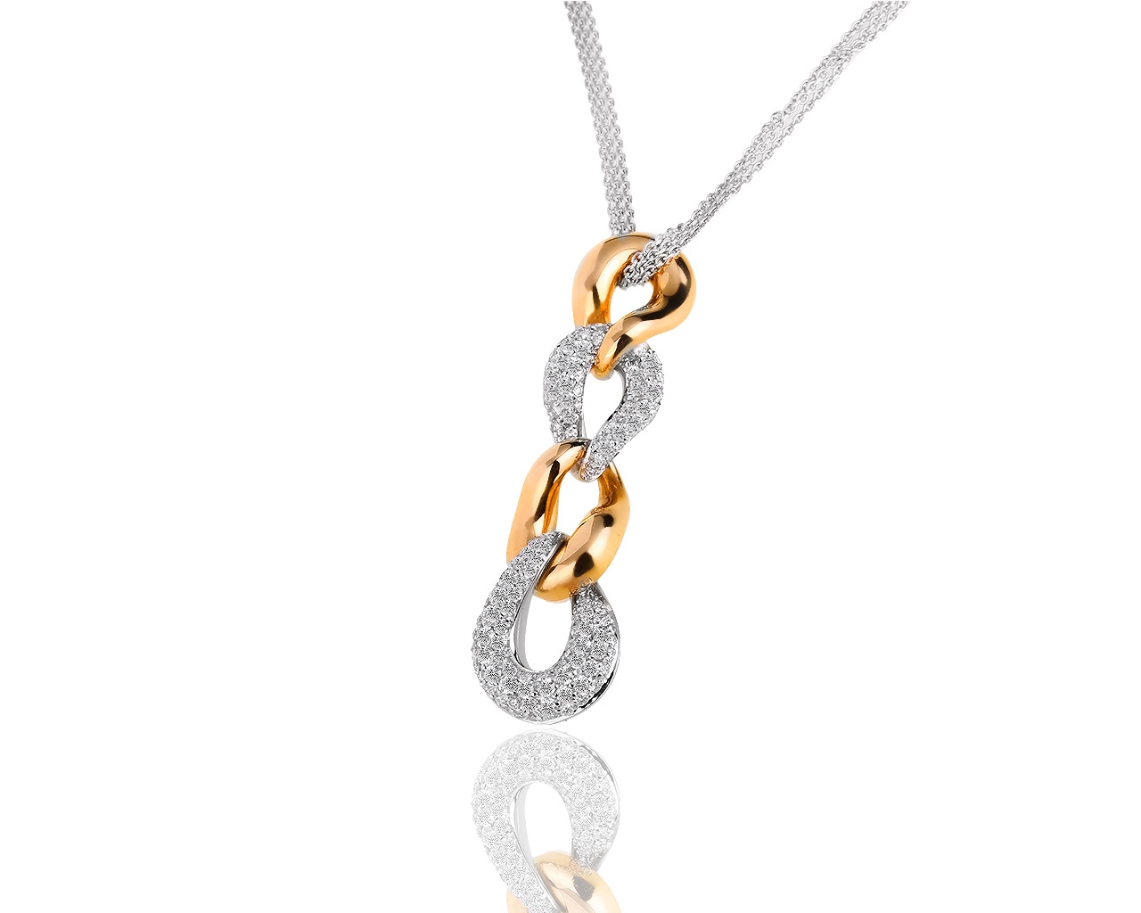 Золотая подвеска с бриллиантами 1.55ct Giorgio Visconti 141018/3