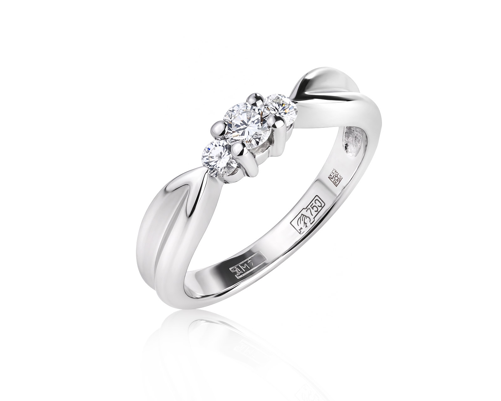 Золотое кольцо с бриллиантами 0.27ct 140826/6