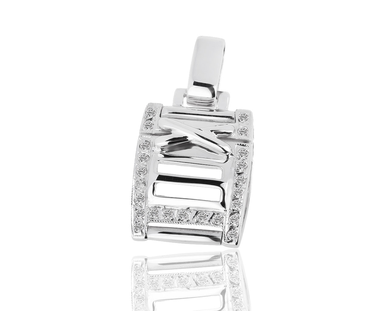 Миниатюрный золотой кулон с бриллиантами 0.12ct 040918/15