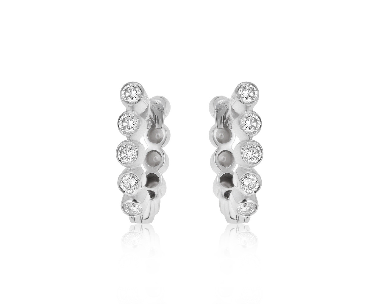 Элегантные золотые серьги с бриллиантами 0.60ct