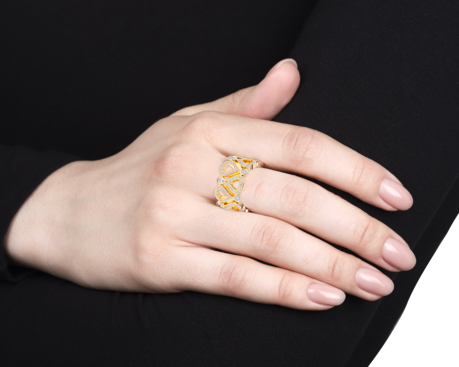 Оригинальное золотое кольцо Chopard Pushkin
