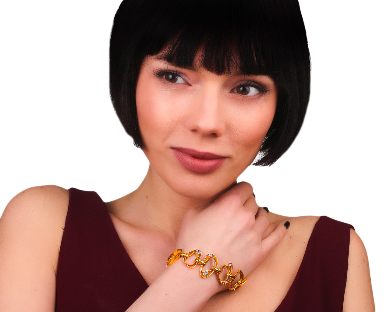 Оригинальный золотой браслет с бриллиантами 0.35ct Annamaria Cammilli Dune