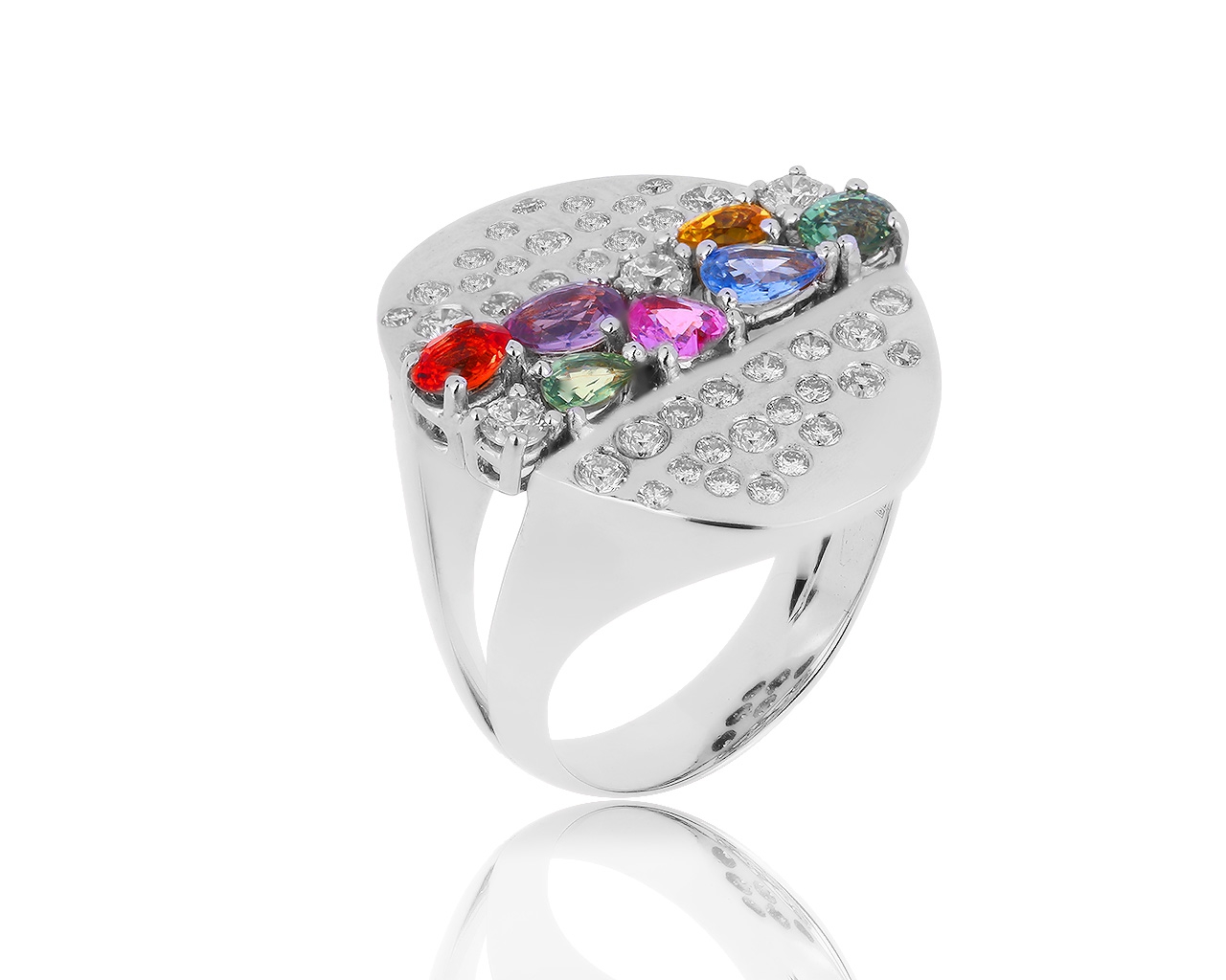 Итальянское золотое кольцо с бриллиантами 0.89ct 300719/5