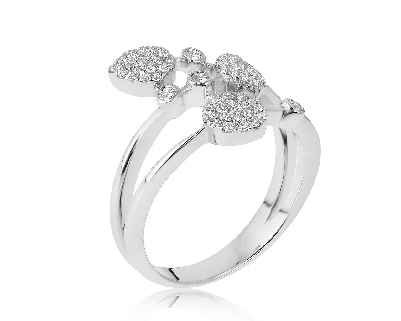 Притягательное золотое кольцо с бриллиантами 0.40ct 090421/9 Притягательное золотое кольцо с бриллиантами 0.40ct 090421/9