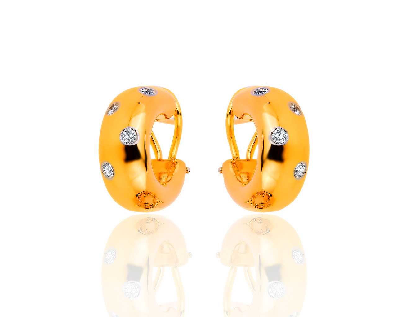 Оригинальные золотые серьги с бриллиантами 0.35ct Tiffany&Co 070719/2