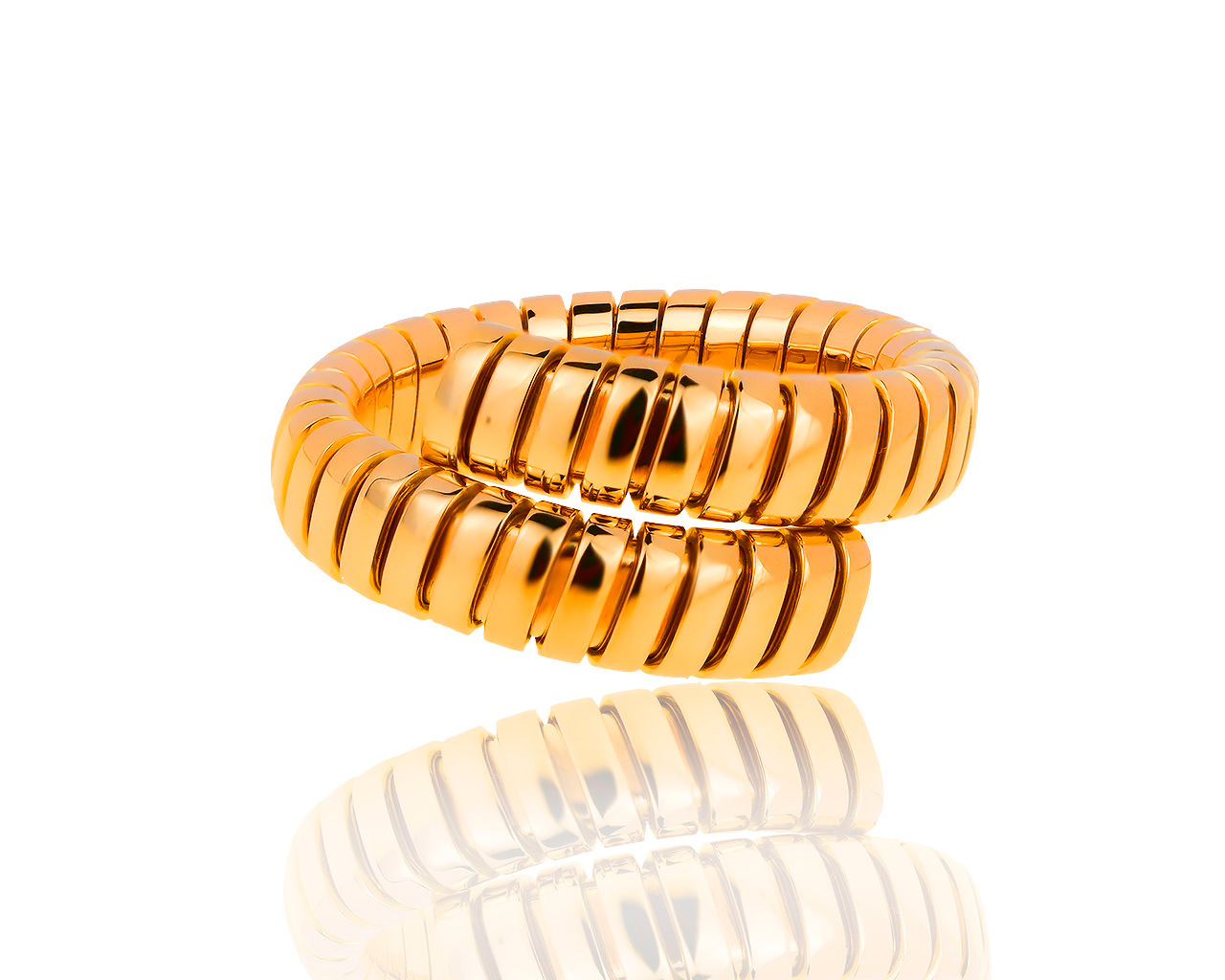 Модное золотое кольцо Bvlgari Serpenti Tubogas 040519/3