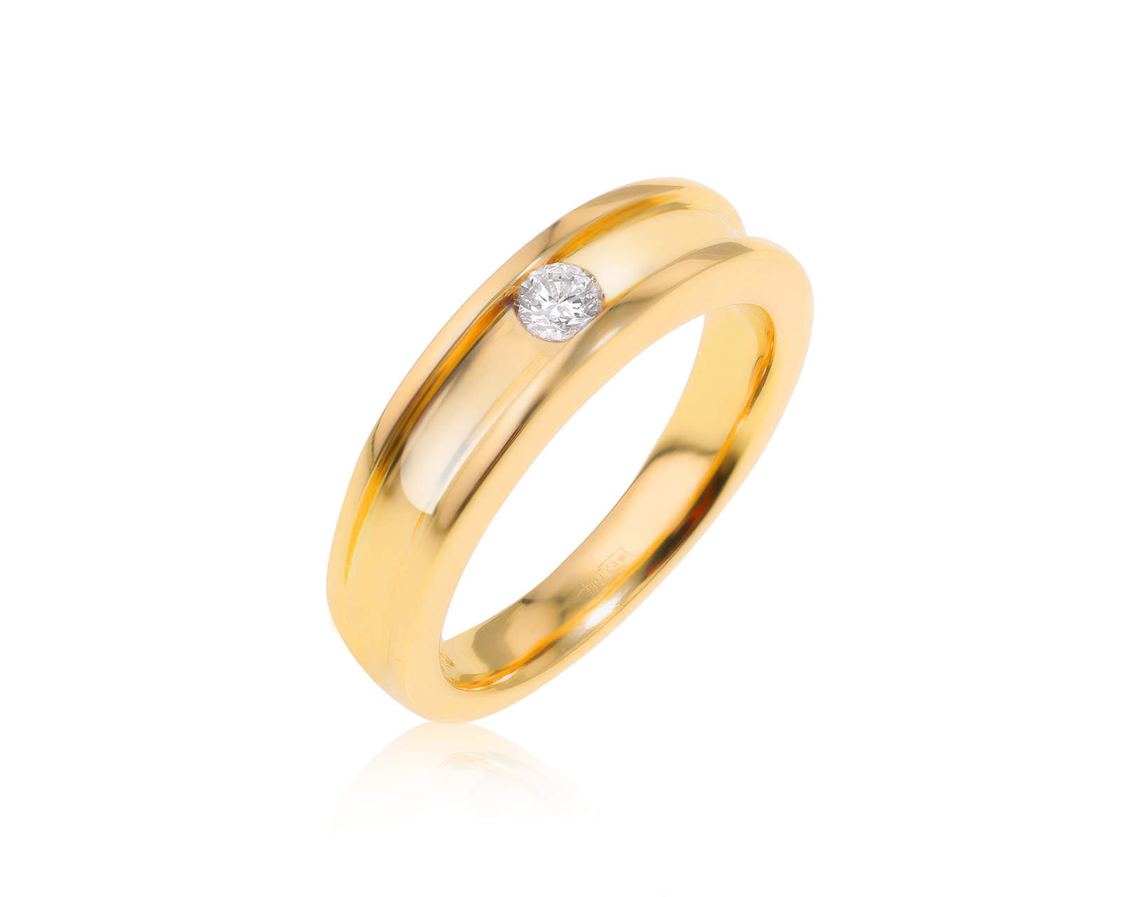 Золотое кольцо с бриллиантом 0.11ct 300524/9 Золотое кольцо с бриллиантом 0.11ct 300524/9