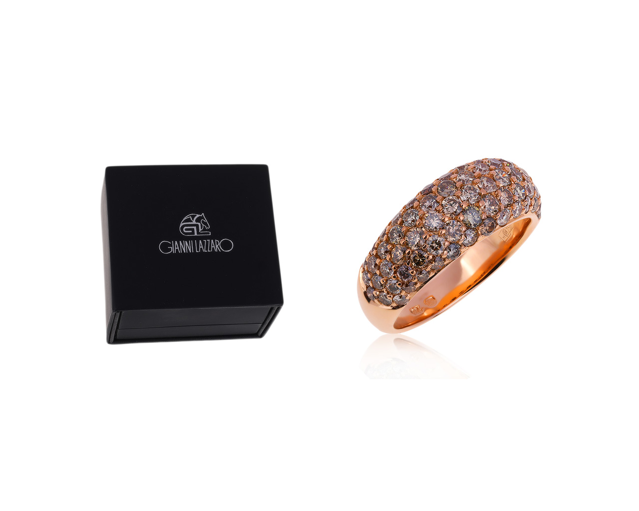 Оригинальное золотое кольцо с бриллиантами 1.67ct Gianni Lazzaro