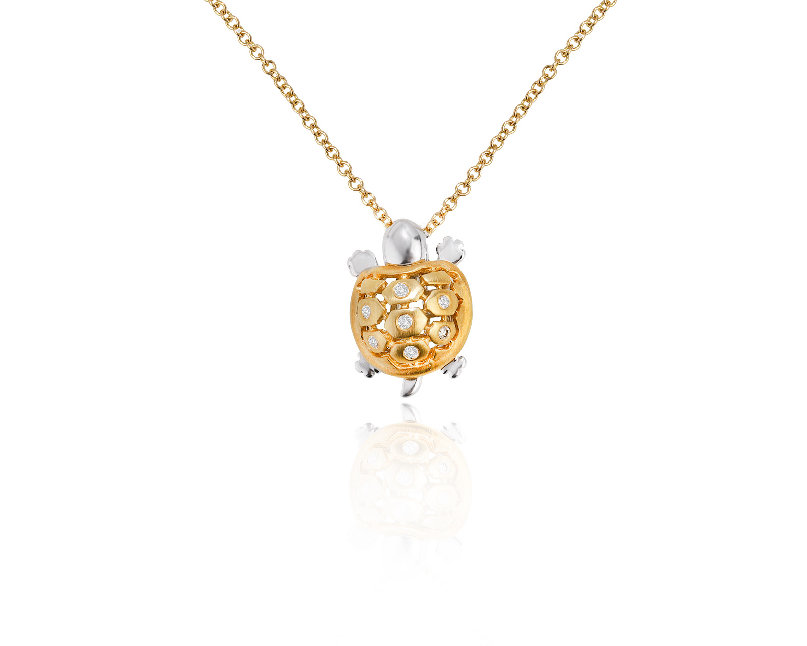 Золотое колье с бриллиантами 0.04ct 180724/15