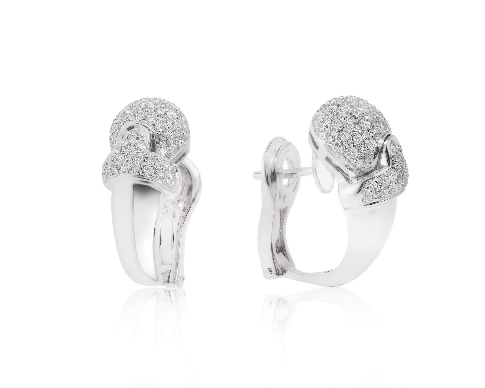 Итальянские золотые серьги с бриллиантами 1.58ct 290422/2