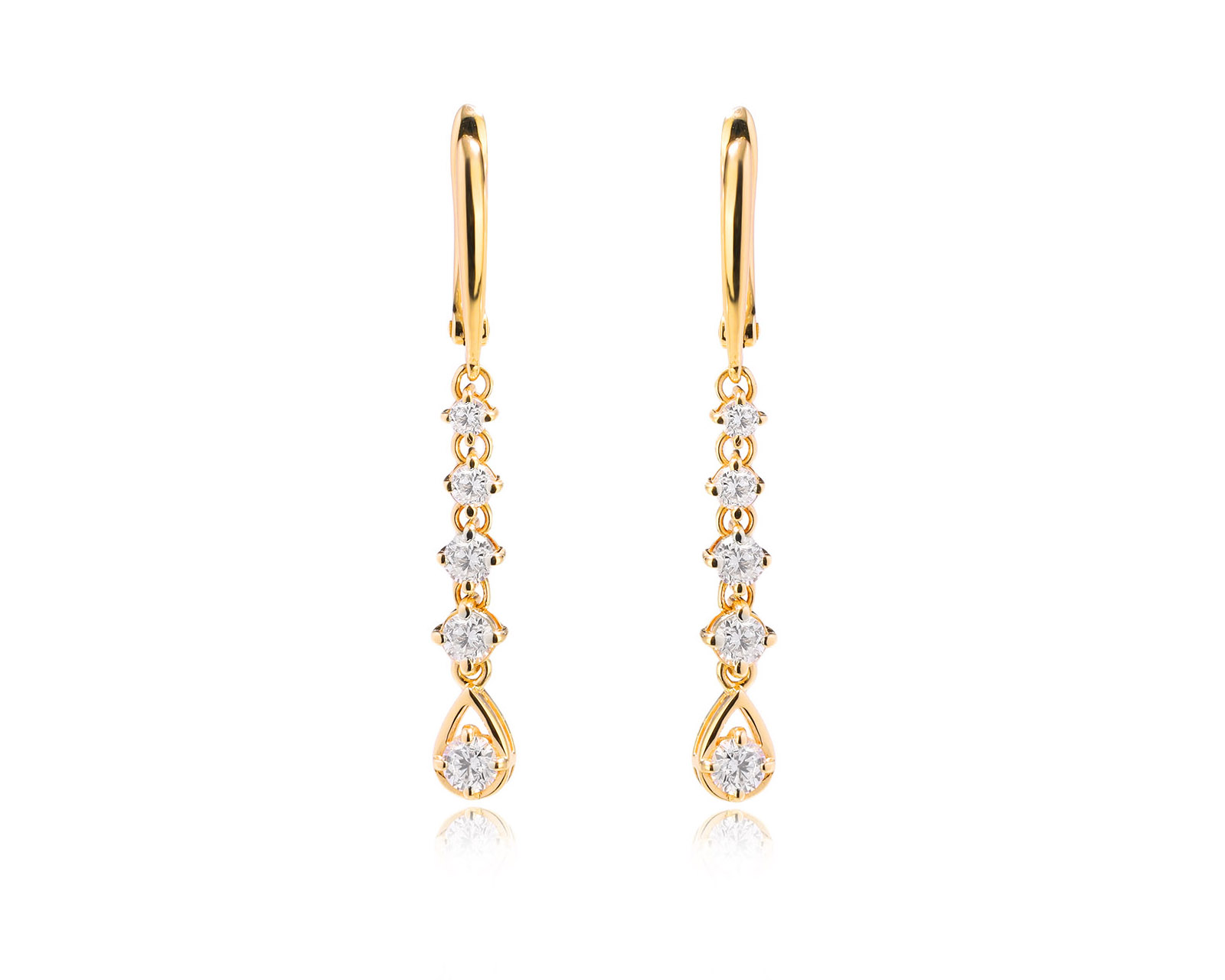 Оригинальные золотые серьги с бриллиантами 1.03ct EPL 280426/2