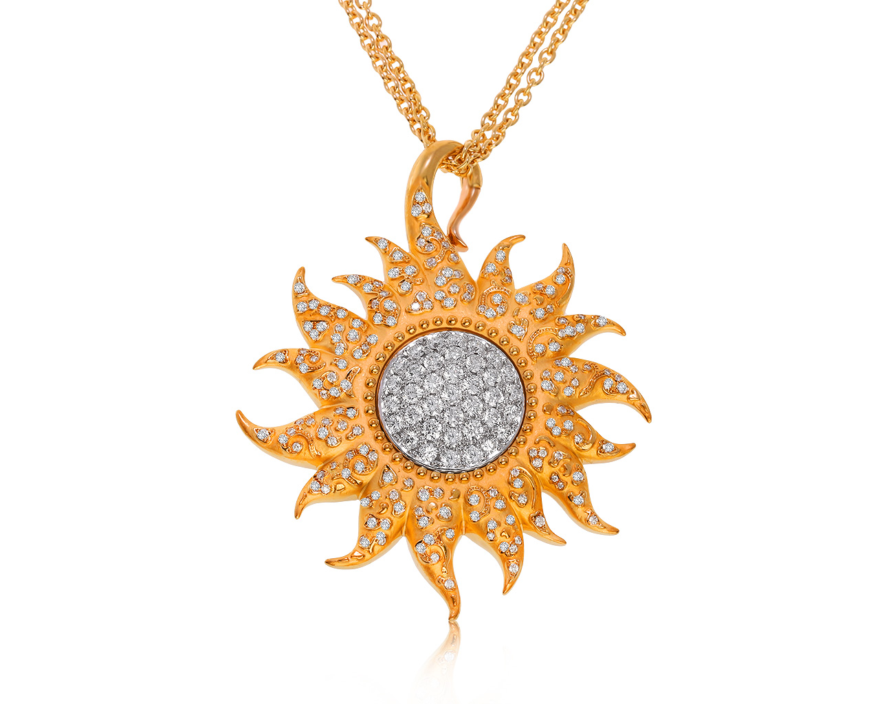 Оригинальный золотой кулон с бриллиантами 2.20ct Carrera y Carrera Sol Y Sombra 220121/4