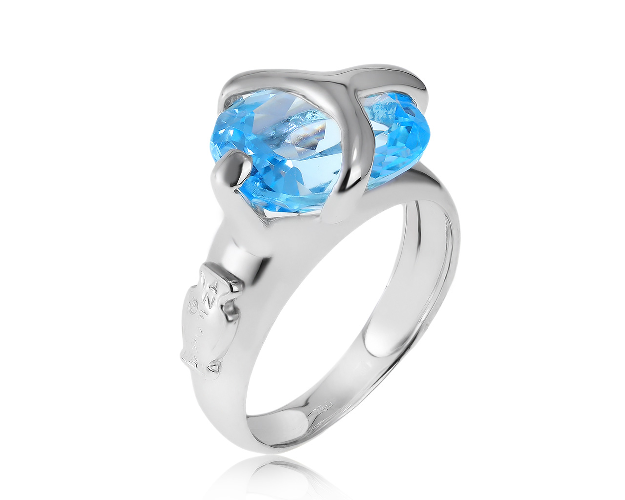 Оригинальное золотое кольцо с топазом 5.50ct Anfora 050221/7