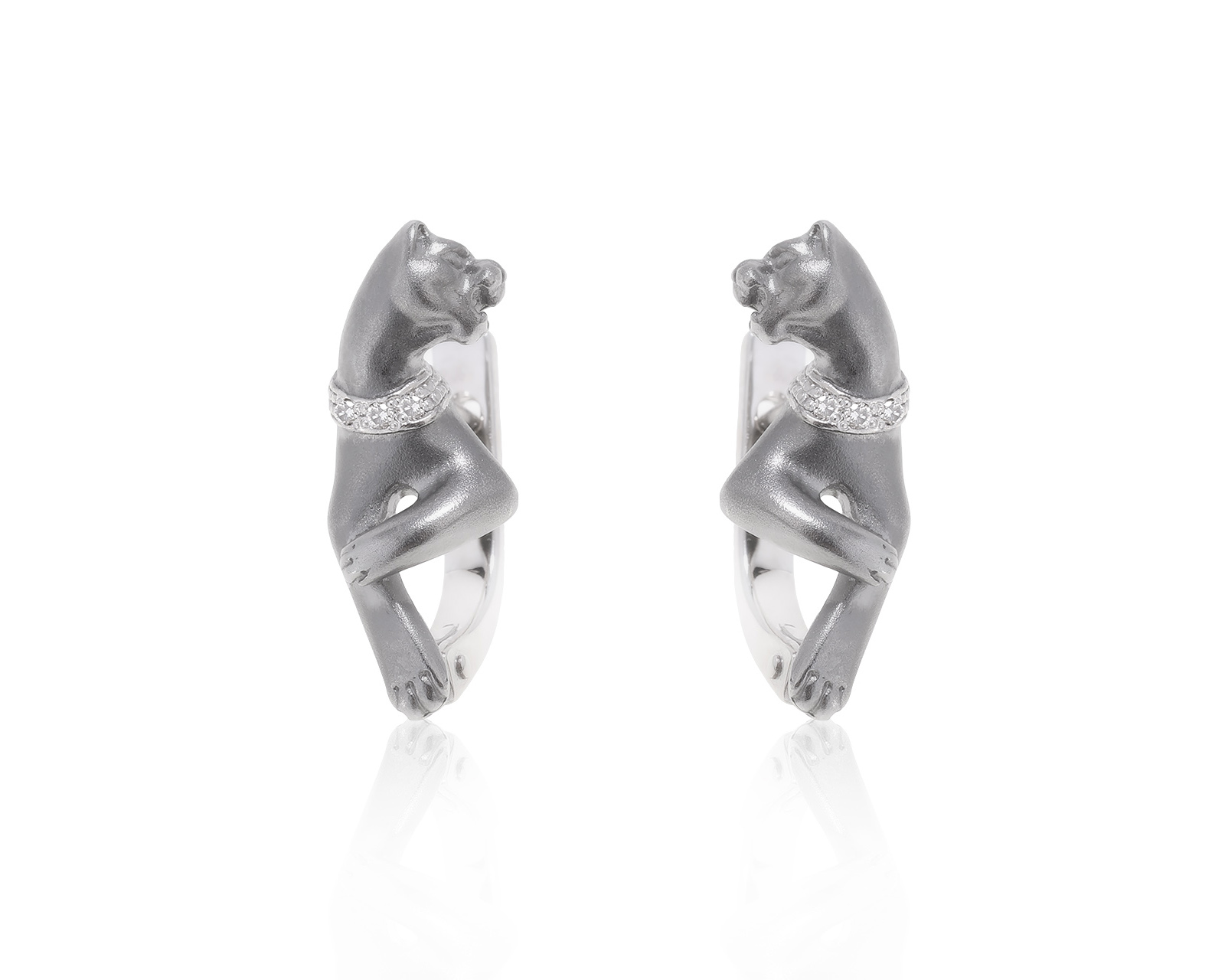 Оригинальные золотые серьги с бриллиантами 0.04ct Aldzena