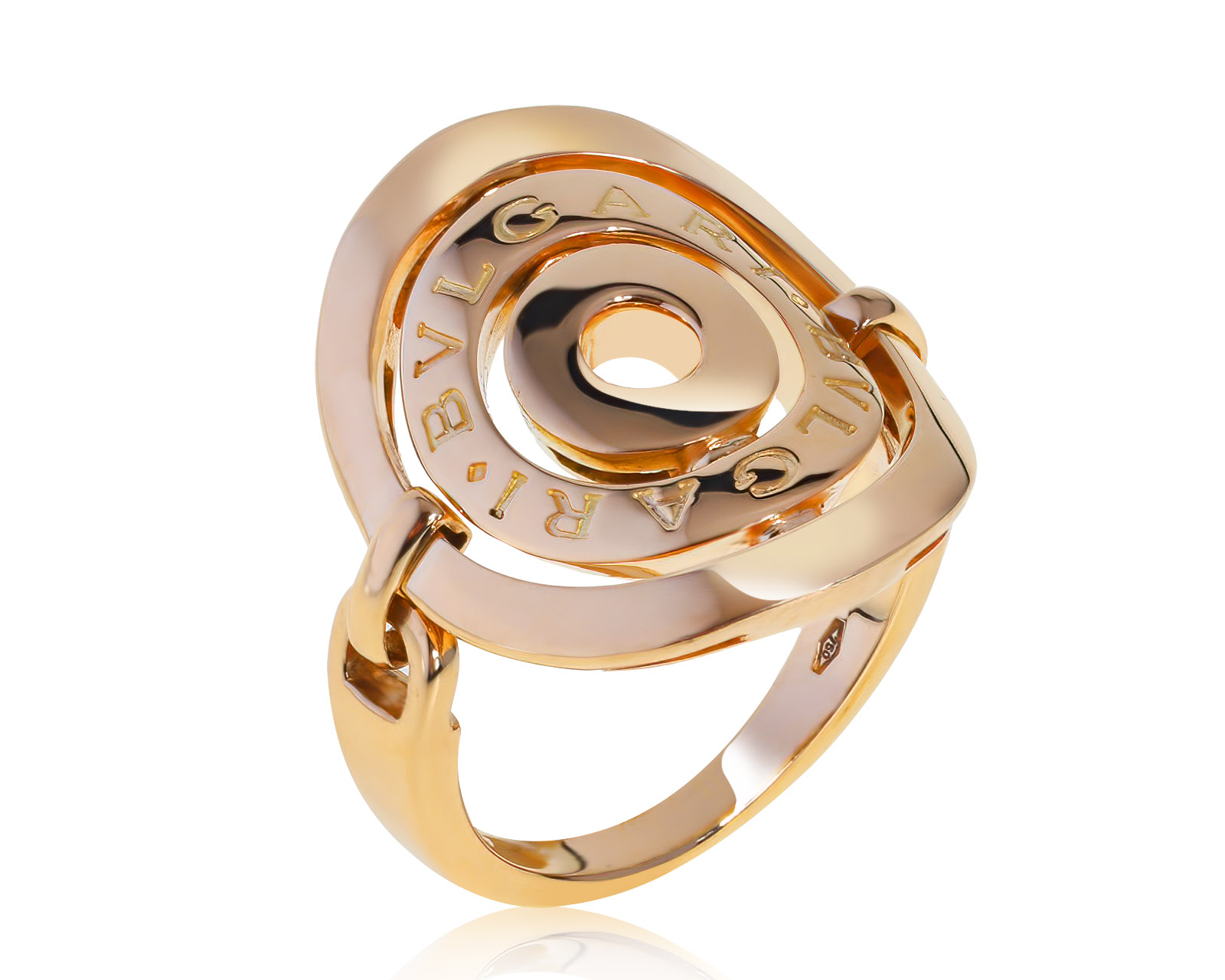 Оригинальное золотое кольцо Bvlgari Astrale Cerchi 180821/10