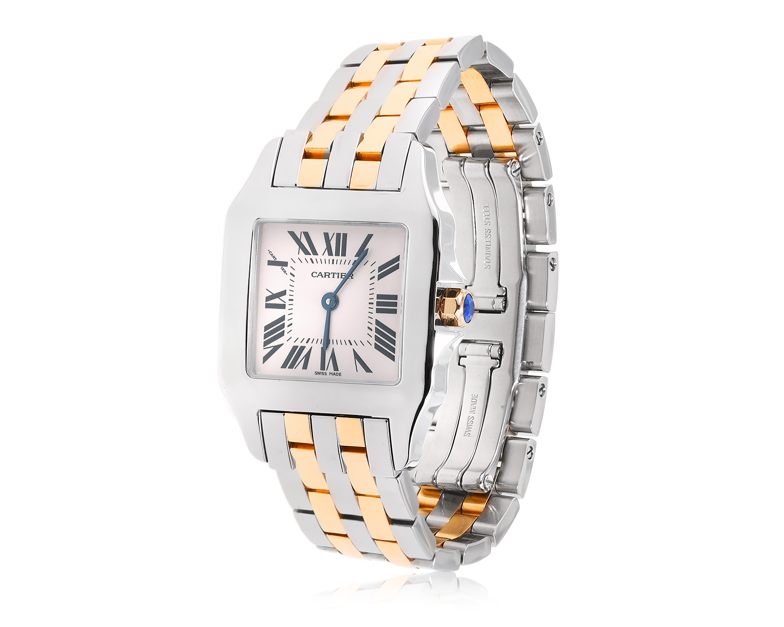 Оригинальные золотые часы Cartier Santos Demoiselle 111123/6