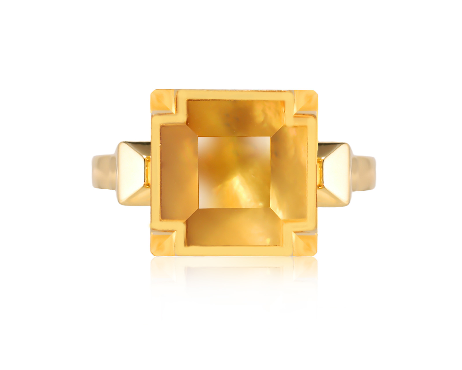 Оригинальное золотое кольцо с цитрином 10.30ct Gucci