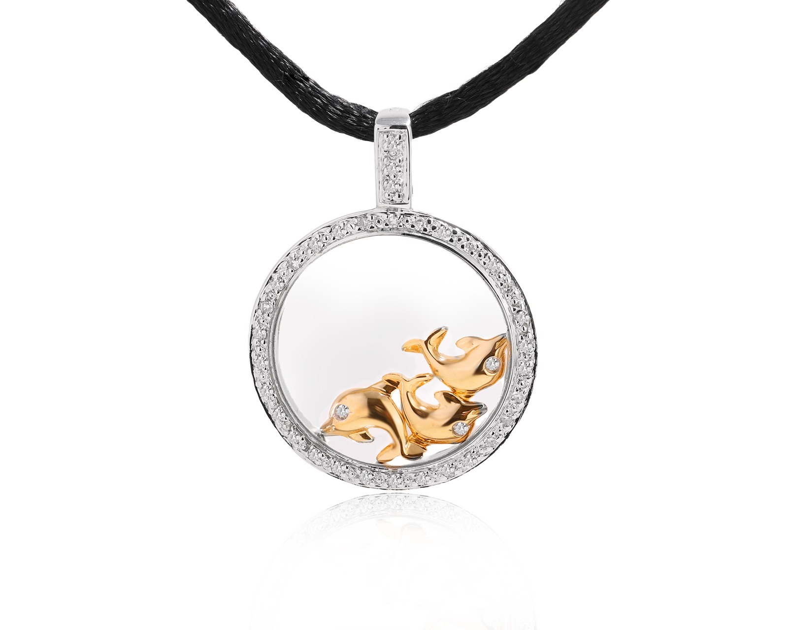 Золотой кулон с бриллиантами 0.18ct 151024/1