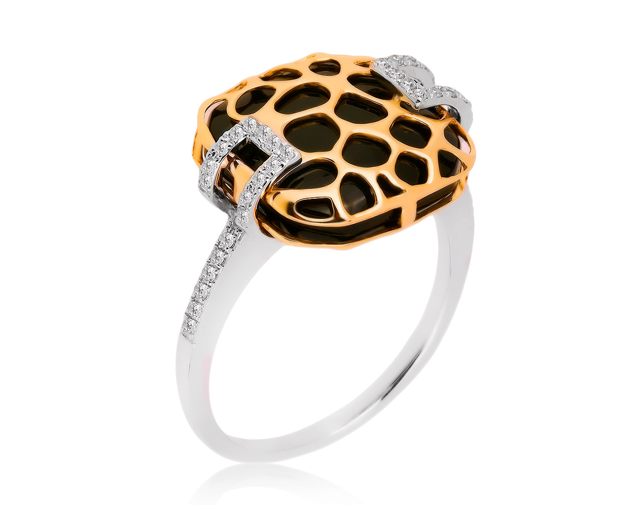 Прекрасное золотое кольцо с бриллиантами 0.15ct 240820/12