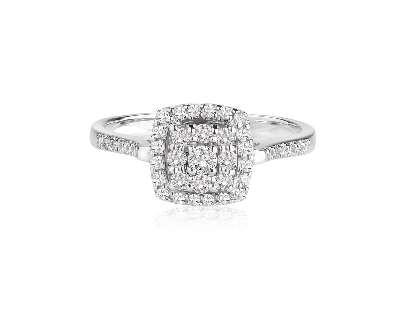 Золотое кольцо с бриллиантами 0.45ct
