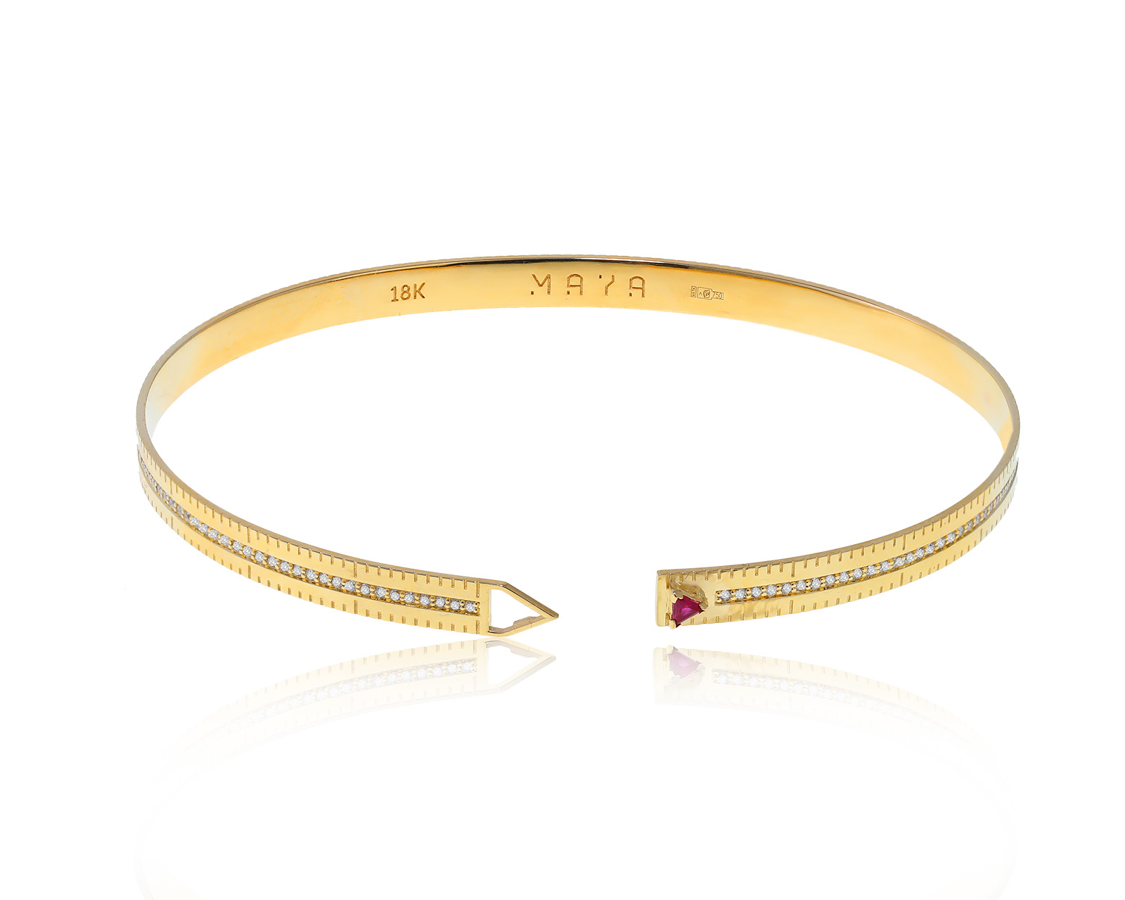 Оригинальный золотой браслет с рубином 0.15ct Maya 301222/1