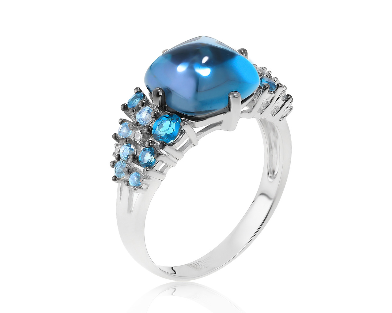 Великолепное золотое кольцо с топазами 4.40ct 170421/7