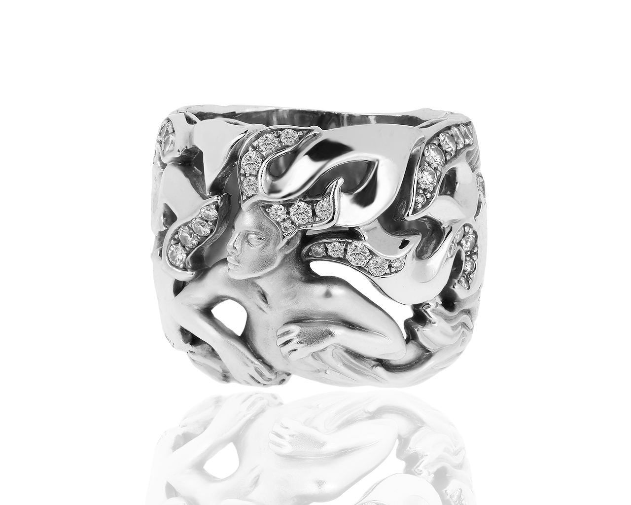 Оригинальное золотое кольцо с бриллиантами 0.57ct Magerit 020419/3