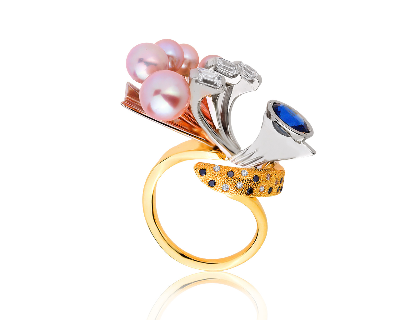 Завораживающее золотое кольцо с сапфиром 1.13ct 250919/9