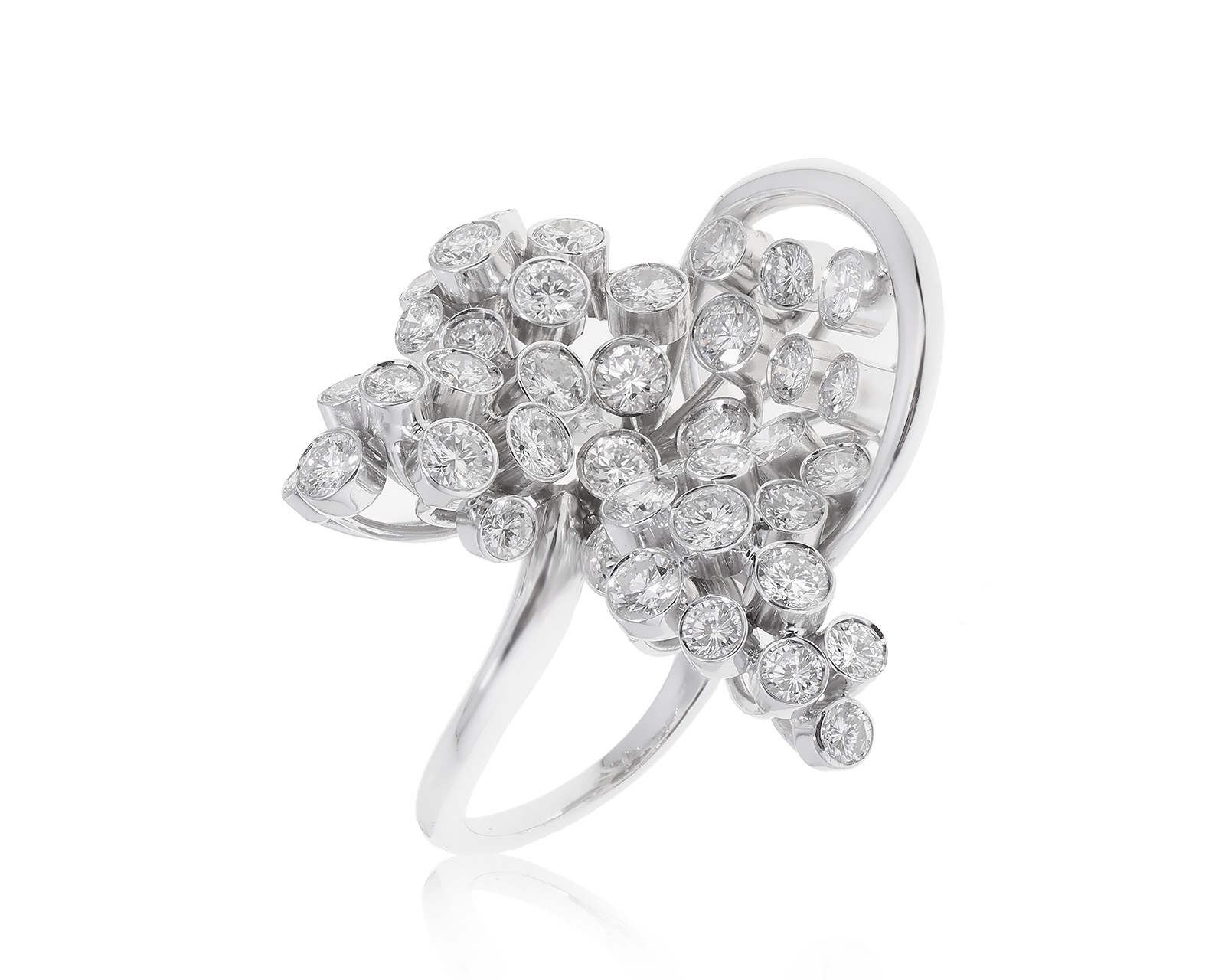 Изумительное золотое кольцо с бриллиантами 3.48ct 100822/11